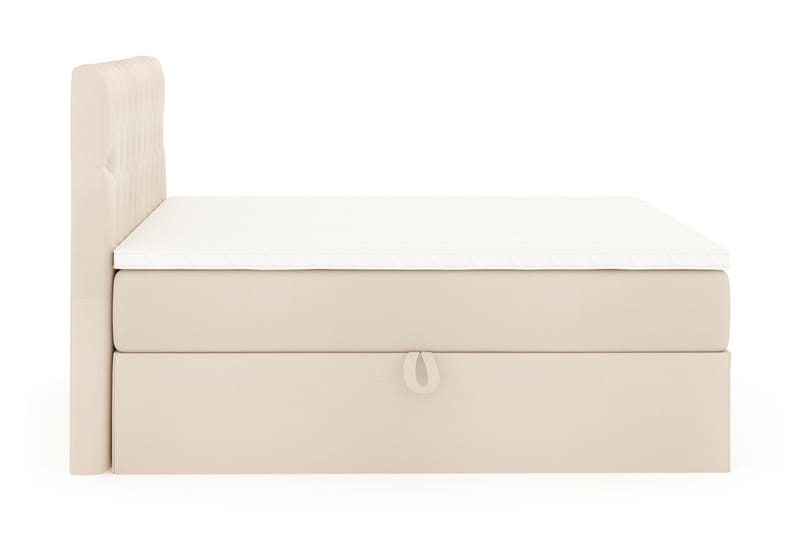 Box Bed Boxy Beige - 160x200 cm - Dobbeltseng med oppbevaring - Senger med oppbevaring