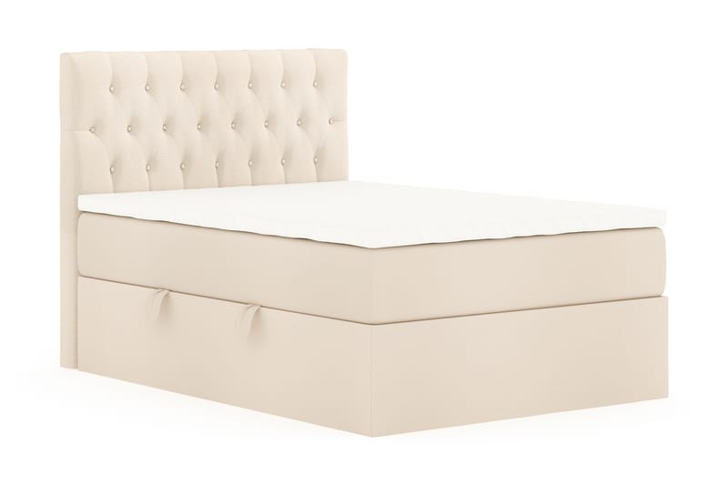 Box Bed Boxy Beige - 120x200 cm - Møbler - Senger - Senger med oppbevaring - Enkeltseng med oppbevaring