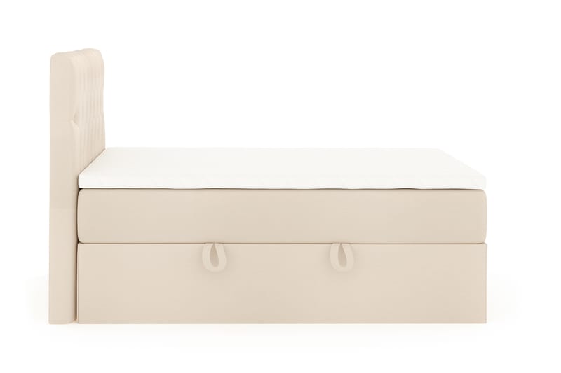 Box Bed Boxy Beige - 120x200 cm - Møbler - Senger - Senger med oppbevaring - Enkeltseng med oppbevaring