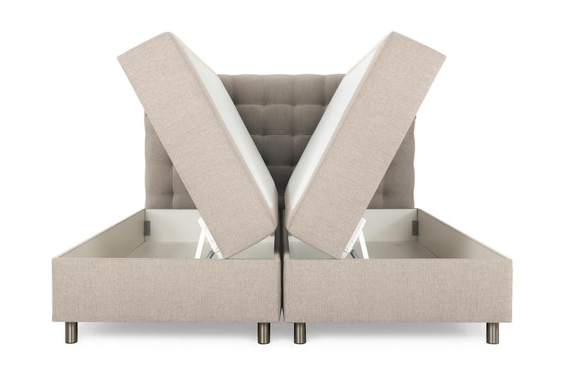 Seng med Oppbevaring Suset 160x200 - Beige - Møbler - Senger - Senger med oppbevaring - Dobbeltseng med oppbevaring