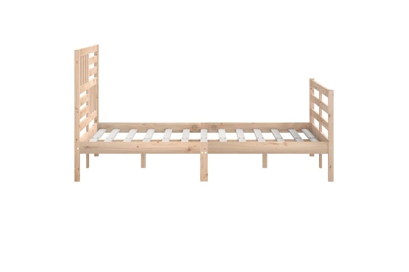 Sengeramme heltre 135x190 cm 4FT6 Double - Brun - Møbler - Senger - Sengeramme & sengestamme