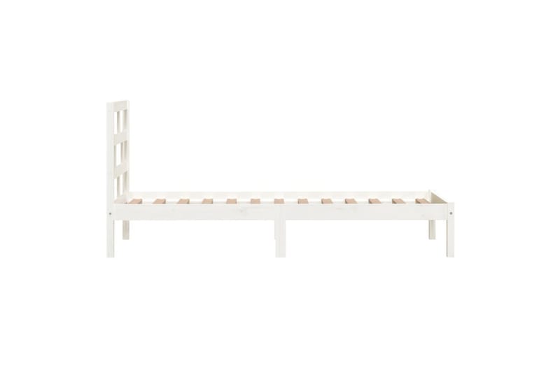 Sengeramme hvit heltre 75x190 cm 2FT6 Small Single - Hvit - Møbler - Senger - Sengeramme & sengestamme