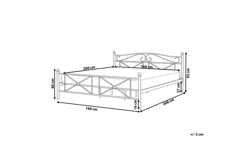 Dobbelseng Rodez 160|200 Cm - Møbler - Senger - Sengeramme & sengestamme