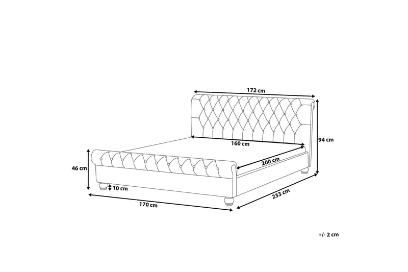 Dobbeltseng Avallon 160 | 200 cm - Rosa - Møbler - Senger - Sengeramme & sengestamme