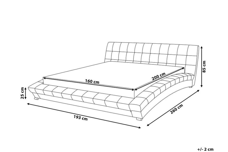 Dobbeltseng Lille 160 | 200 cm - Grå - Møbler - Senger - Sengeramme & sengestamme