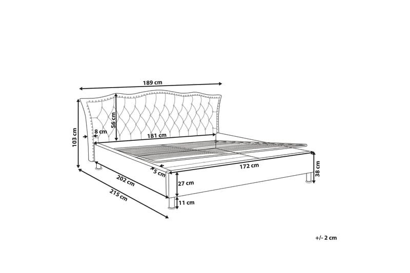 Dobbeltseng Metz 160 | 200 cm - Hvit - Møbler - Senger - Sengeramme & sengestamme