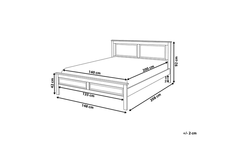 Dobbeltseng Olivet 140 | 200 cm - Blå - Møbler - Senger - Sengeramme & sengestamme