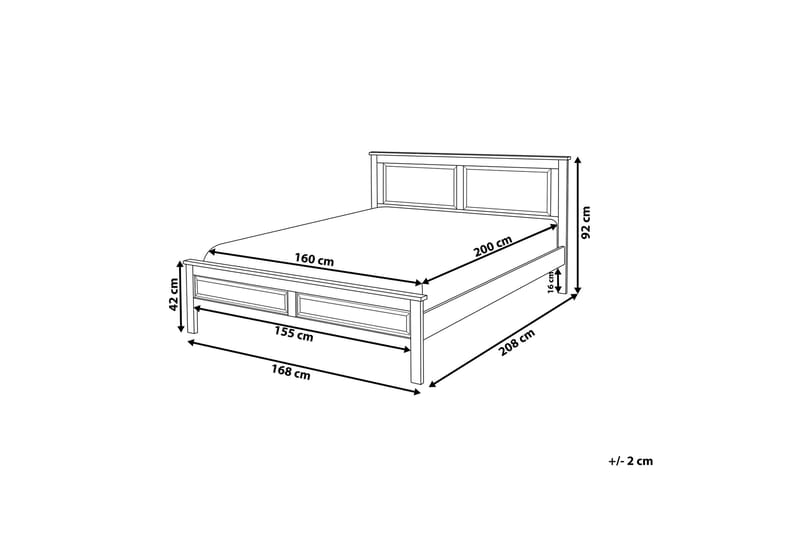 Dobbeltseng Olivet 160 | 200 cm - Blå - Møbler - Senger - Sengeramme & sengestamme