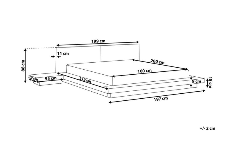 Dobbeltseng Zen 160 | 200 cm - Hvit - Møbler - Senger - Sengeramme & sengestamme