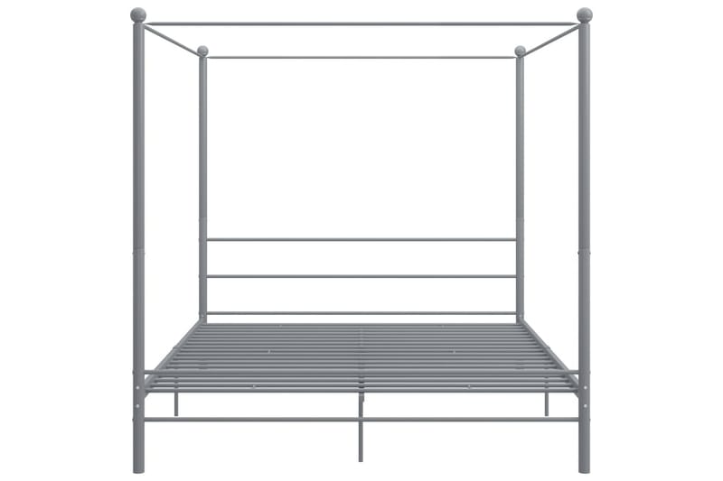 Himmelsengeramme grå metall 180x200 cm - Grå - Møbler - Senger - Sengeramme & sengestamme