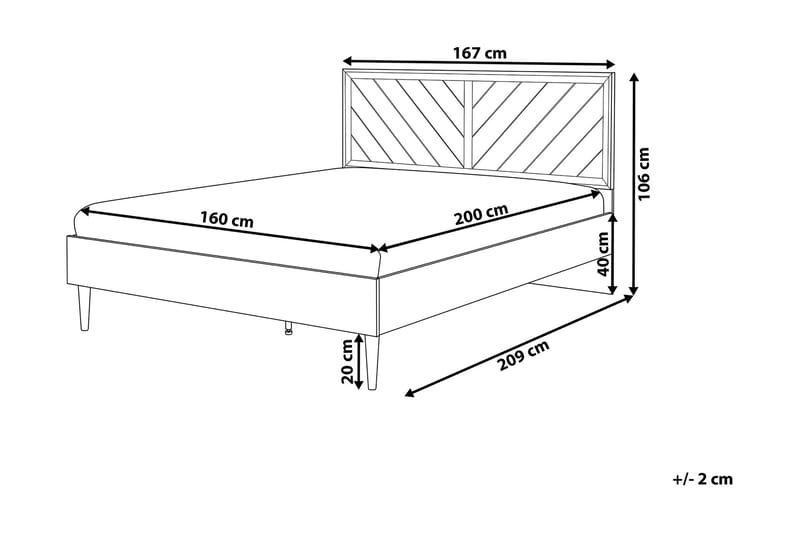 Kontinentalseng Losolla 160x200 - Tre|Natur - Møbler - Senger - Sengeramme & sengestamme