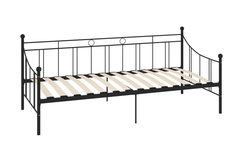 Ramme til dagseng svart metall 90x200 cm - Møbler - Senger - Sengeramme & sengestamme