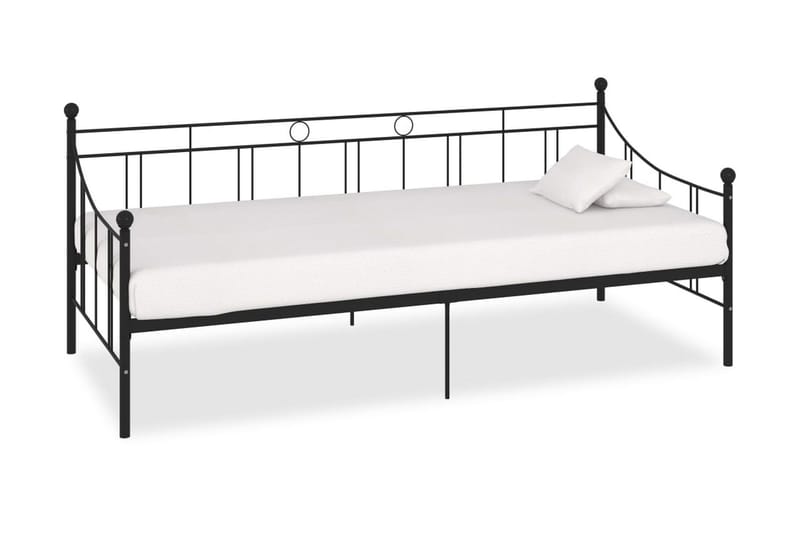 Ramme til dagseng svart metall 90x200 cm - Møbler - Senger - Sengeramme & sengestamme