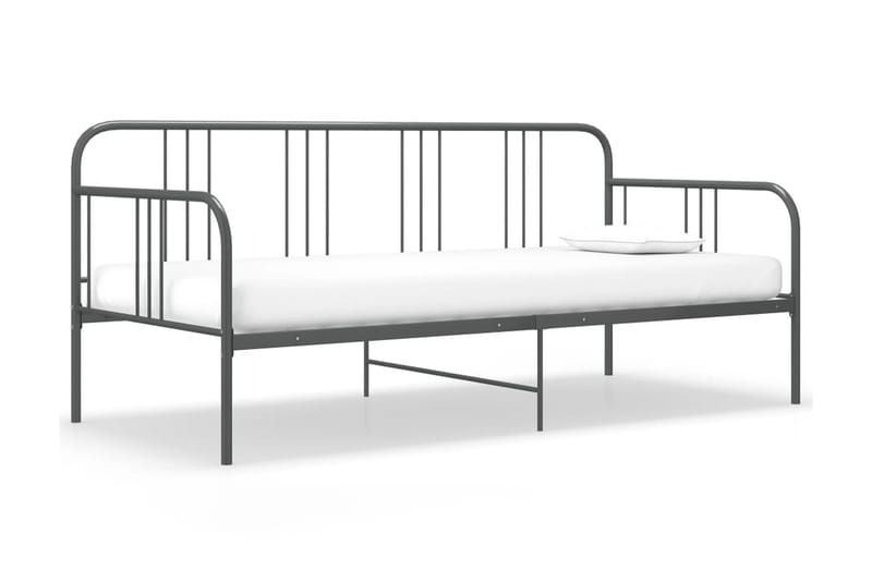 Ramme til sovesofa grå metall 90x200 cm - Grå - Møbler - Senger - Sengeramme & sengestamme