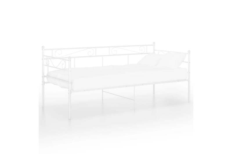 Ramme til sovesofa hvit metall 90x200 cm - Hvit - Møbler - Senger - Sengeramme & sengestamme