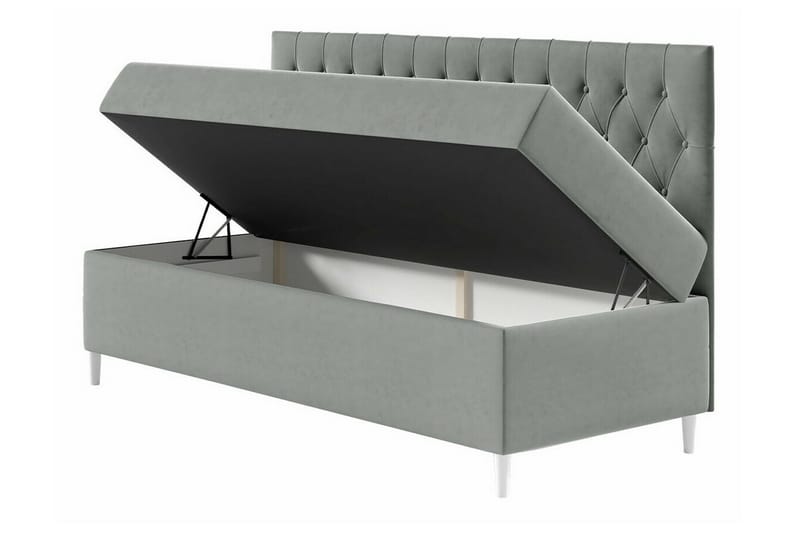 Sängram Boisdale 100x200 cm - Beige/Hvit - Møbler - Senger - Sengeramme & sengestamme