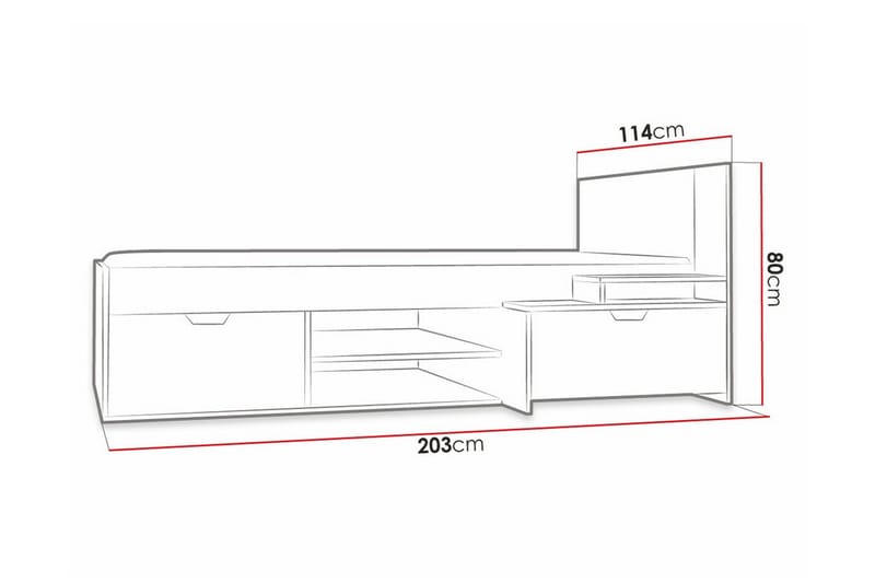 Sängram Edinbane 90x200 cm - Grå - Møbler - Senger - Sengeramme & sengestamme