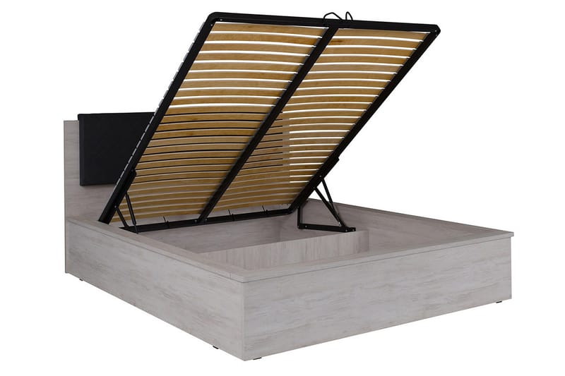 Seng Denver 182x214 cm LED-belysning - Eik - Møbler - Senger - Sengeramme & sengestamme