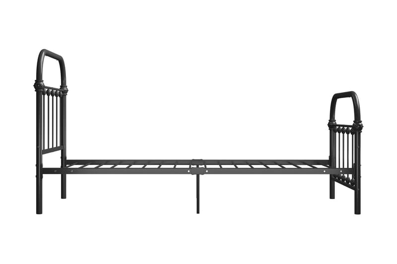 Sengeramme grå metall 100x200 cm - Grå - Møbler - Senger - Sengeramme & sengestamme