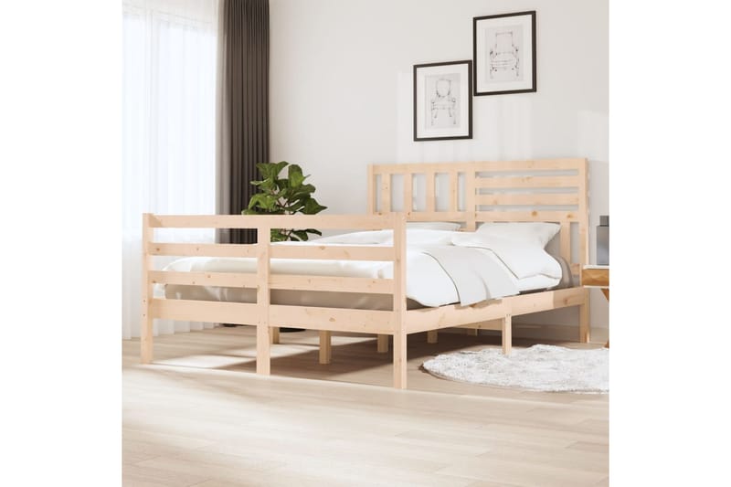 Sengeramme heltre 120x190 cm 4FT Small Double - Brun - Møbler - Senger - Sengeramme & sengestamme