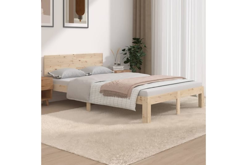 Sengeramme heltre 120x190 cm 4FT Small Double - Brun - Møbler - Senger - Sengeramme & sengestamme