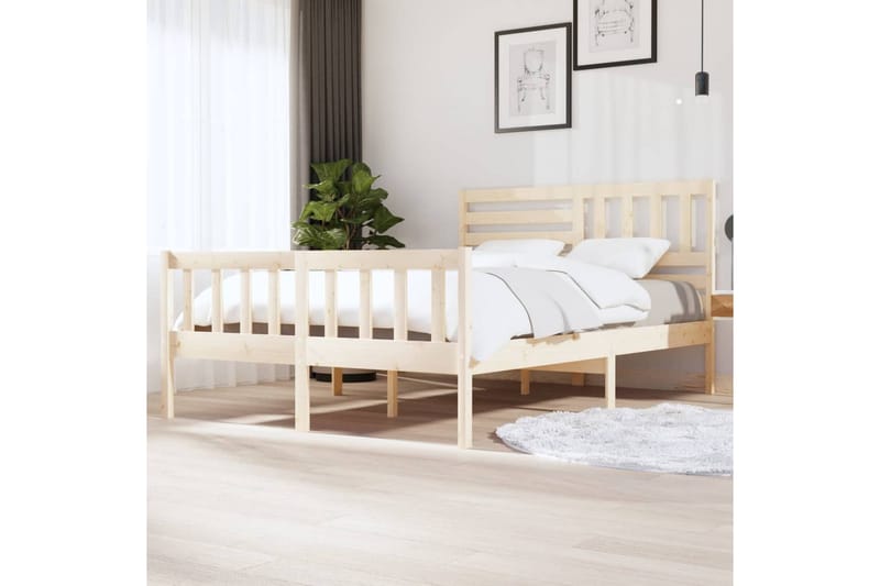 Sengeramme heltre 150x200 cm 5FT King Size - Brun - Møbler - Senger - Sengeramme & sengestamme