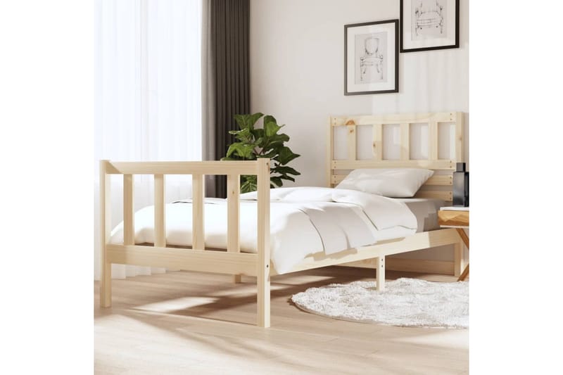 Sengeramme heltre 90x190 cm 3FT Single - Brun - Møbler - Senger - Sengeramme & sengestamme