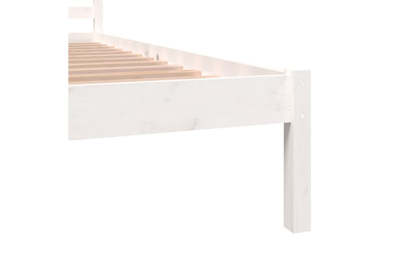 Sengeramme heltre furu 135x190 cm hvit 4FT6 Double - Hvit - Møbler - Senger - Sengeramme & sengestamme