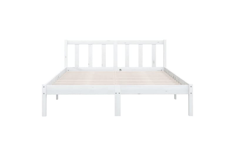 Sengeramme heltre furu 140x190 cm hvit - Hvit - Møbler - Senger - Sengeramme & sengestamme