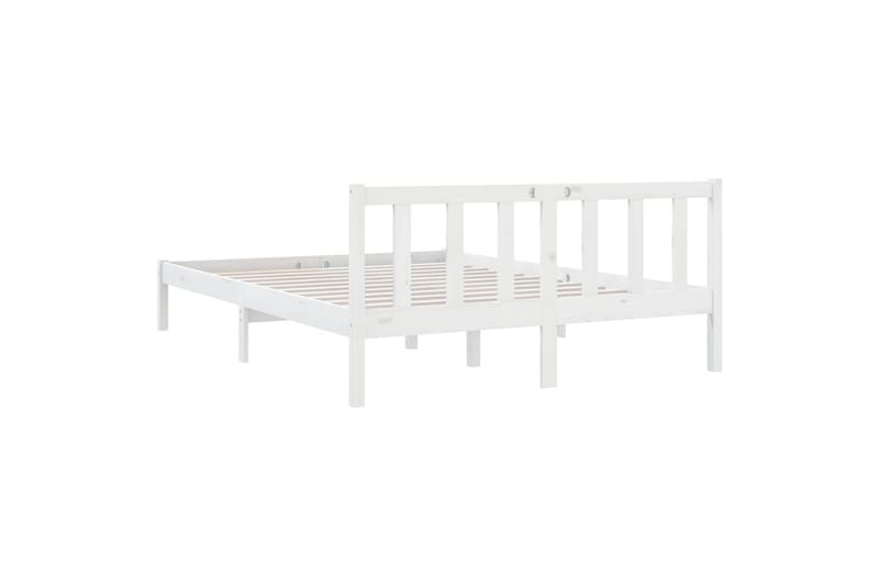 Sengeramme heltre furu 140x190 cm hvit - Hvit - Møbler - Senger - Sengeramme & sengestamme