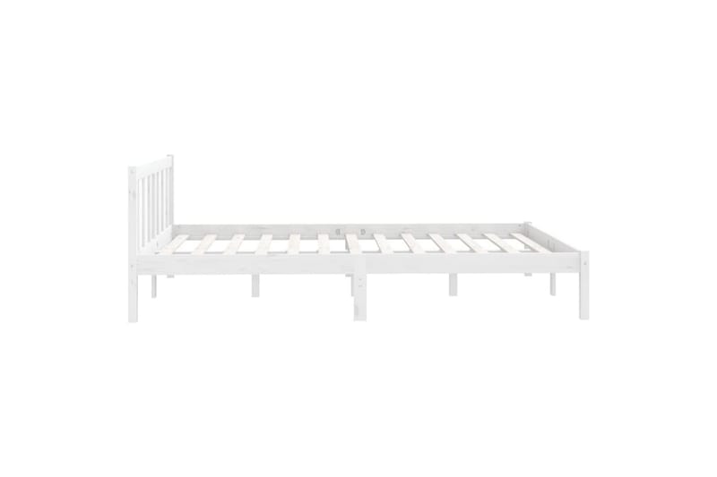 Sengeramme heltre furu 140x190 cm hvit - Hvit - Møbler - Senger - Sengeramme & sengestamme