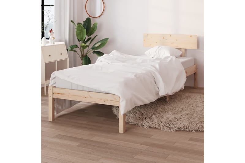 Sengeramme heltre furu 75x190 cm UK Small Single - Brun - Møbler - Senger - Sengeramme & sengestamme