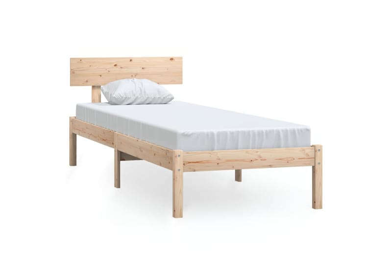 Sengeramme heltre furu 75x190 cm UK Small Single - Brun - Møbler - Senger - Sengeramme & sengestamme