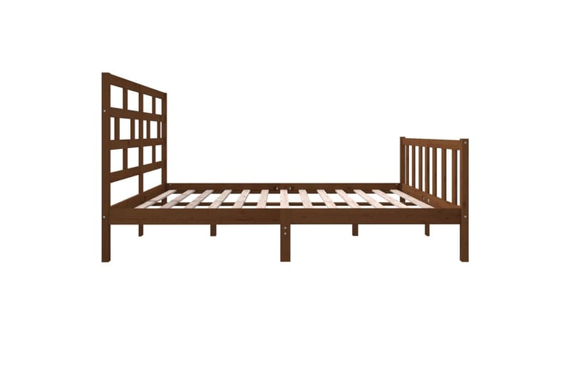 Sengeramme honningbrun heltre furu 150x200 cm 5FT King Size - Brun - Møbler - Senger - Sengeramme & sengestamme