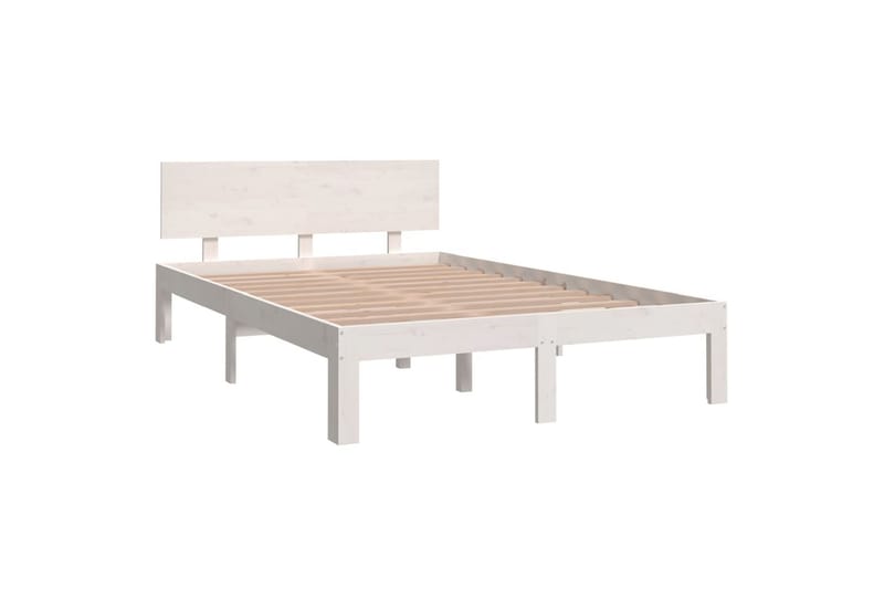 Sengeramme hvit heltre 120x190 cm 4FT Small Double - Hvit - Møbler - Senger - Sengeramme & sengestamme