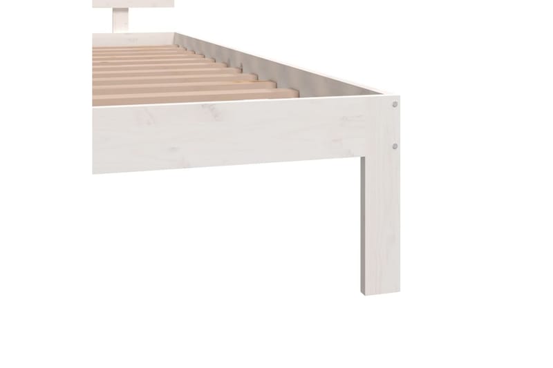 Sengeramme hvit heltre 120x190 cm 4FT Small Double - Hvit - Møbler - Senger - Sengeramme & sengestamme