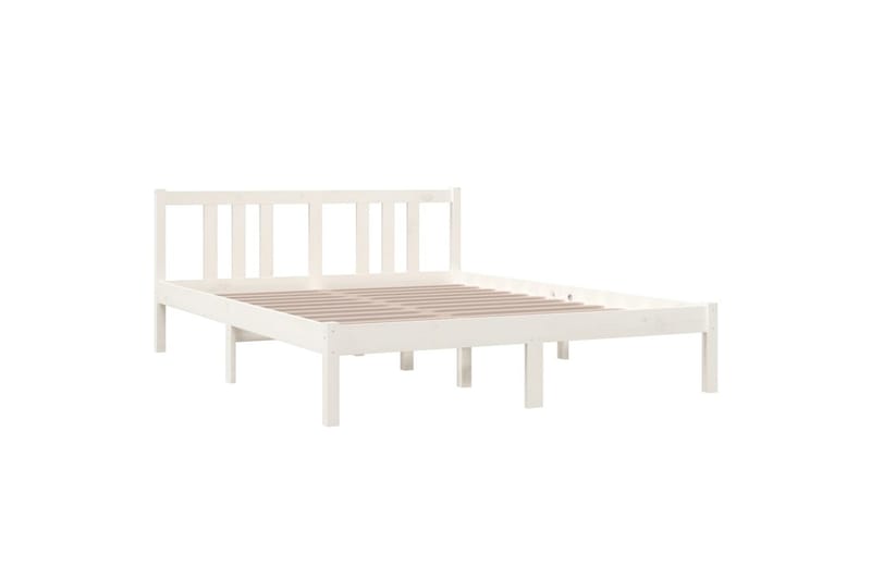 Sengeramme hvit heltre 140x190 cm - Hvit - Møbler - Senger - Sengeramme & sengestamme