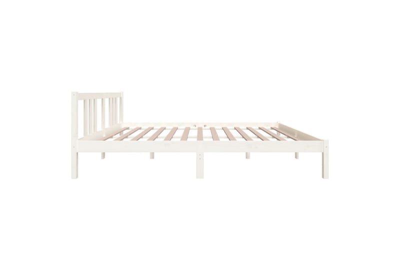 Sengeramme hvit heltre 150x200 cm 5FT King Size - Hvit - Møbler - Senger - Sengeramme & sengestamme