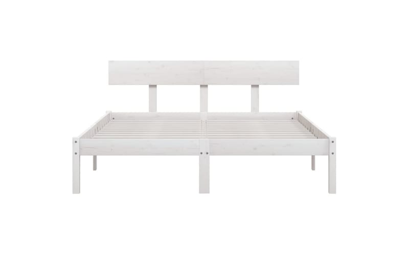 Sengeramme hvit heltre furu 135x190 cm UK Double - Hvit - Møbler - Senger - Sengeramme & sengestamme