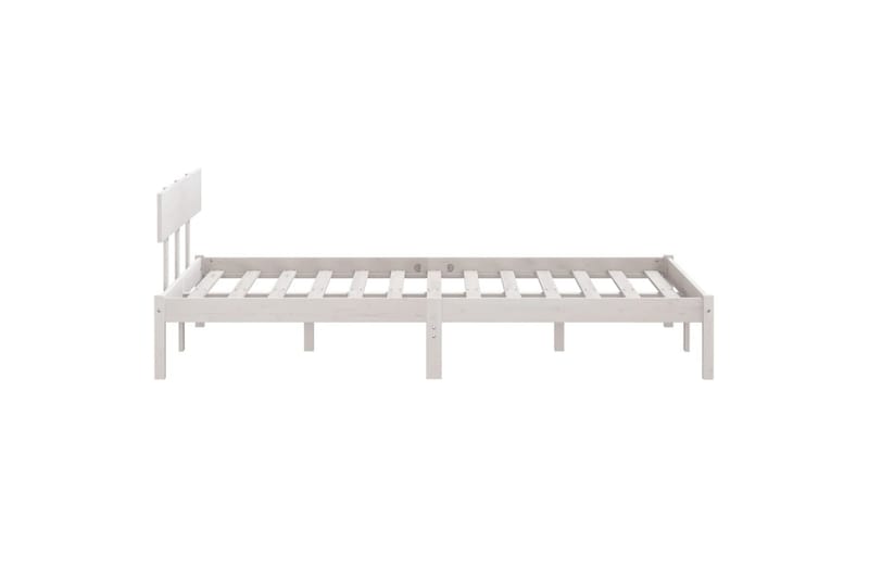 Sengeramme hvit heltre furu 135x190 cm UK Double - Hvit - Møbler - Senger - Sengeramme & sengestamme