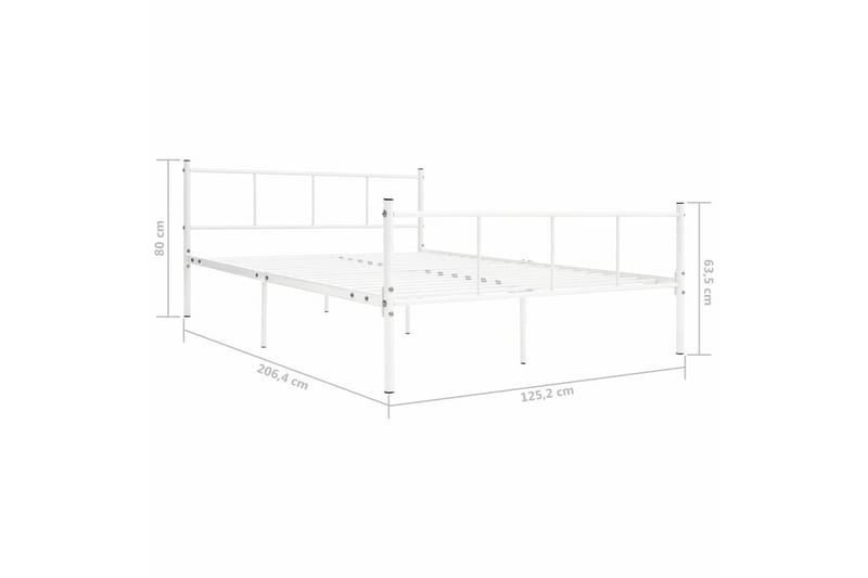 Sengeramme hvit metall 120x200 cm - Møbler - Senger - Sengeramme & sengestamme