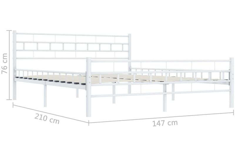 Sengeramme hvit metall 180x200 cm - Møbler - Senger - Sengeramme & sengestamme