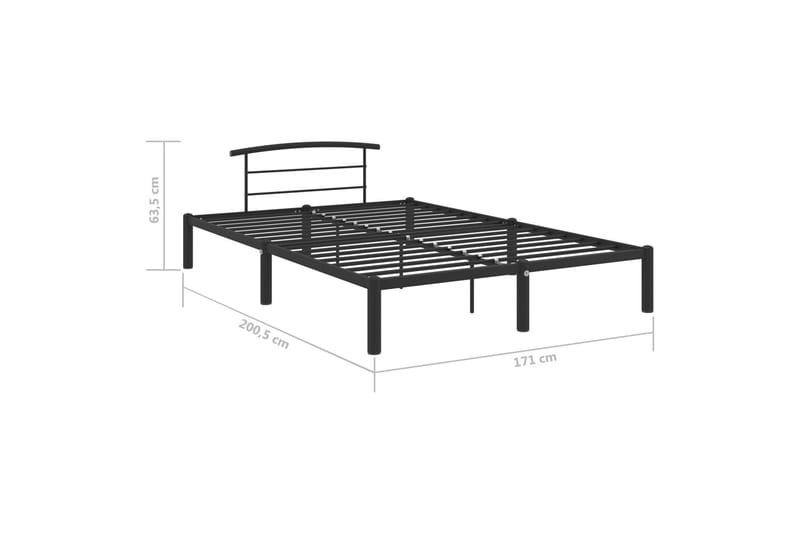 Sengeramme svart metall 160x200 cm - Møbler - Senger - Sengeramme & sengestamme