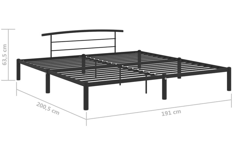 Sengeramme svart metall 180x200 cm - Møbler - Senger - Sengeramme & sengestamme