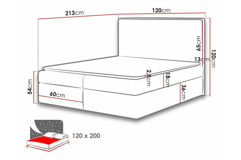 Sengestamme Pries 120x200 cm - Mørkebrun - Møbler - Senger - Sengeramme & sengestamme