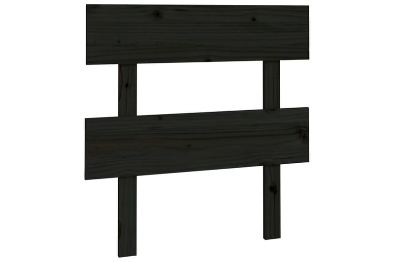 beBasic Sengegavl svart 103,5x3x81 cm heltre furu - Svart - Møbler - Senger - Sengetilbehør - Sengegavl