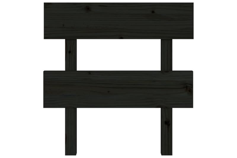 beBasic Sengegavl svart 103,5x3x81 cm heltre furu - Svart - Møbler - Senger - Sengetilbehør - Sengegavl