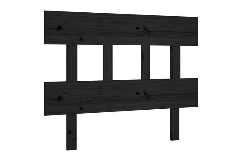 beBasic Sengegavl svart 93,5x3x81 cm heltre furu - Svart - Møbler - Senger - Sengetilbehør - Sengegavl