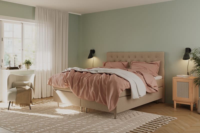 Sengegavl Boxford 160 cm - Beige - Møbler - Senger - Sengetilbehør - Sengegavl