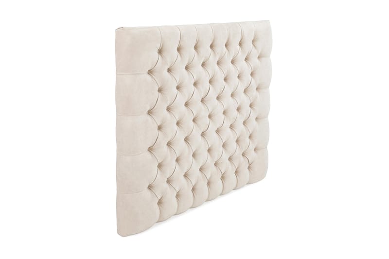 Sengegavl Estelle 90 cm Fløyel - Beige - Møbler - Senger - Sengetilbehør - Sengegavl